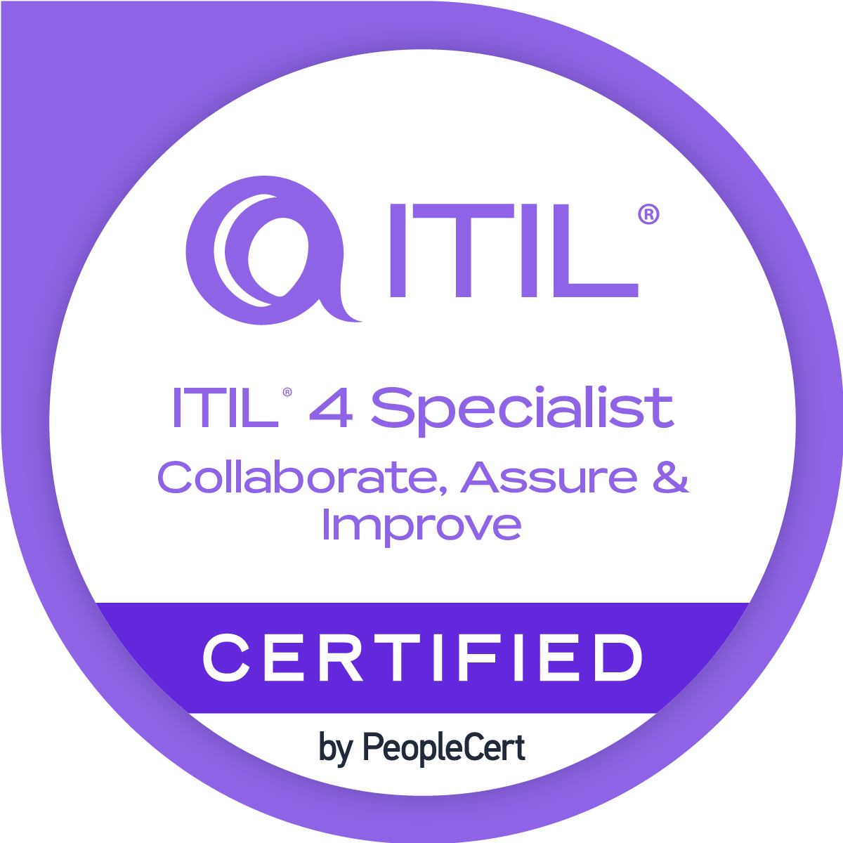ITIL Collaborate, Assure and Improve badge